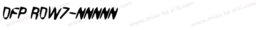 DFP RDw7字体转换